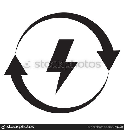 energy icon on white background. flat style. energy icon for your web site design, logo, app, UI. energy symbol.