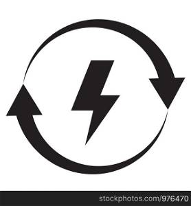 energy icon on white background. flat style. energy icon for your web site design, logo, app, UI. energy symbol.