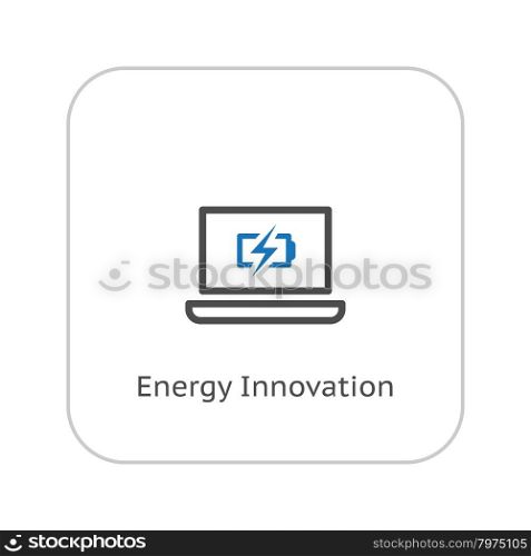 Energy Innovation Icon. Business Concept. Flat Design. Isolated Illustration.. Energy Innovation Icon. Business Concept. Flat Design.
