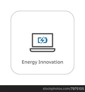 Energy Innovation Icon. Business Concept. Flat Design. Isolated Illustration.. Energy Innovation Icon. Business Concept. Flat Design.