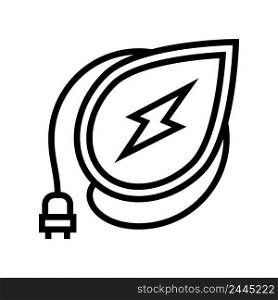 energy leaf line icon vector. energy leaf sign. isolated contour symbol black illustration. energy leaf line icon vector illustration