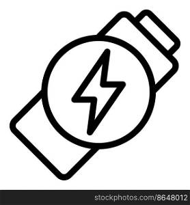 Energy level icon outline vector. Power mobile. Charge battery. Energy level icon outline vector. Power mobile