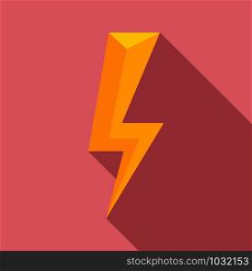 Energy lightning bolt icon. Flat illustration of energy lightning bolt vector icon for web design. Energy lightning bolt icon, flat style