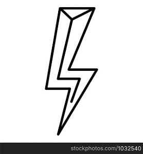 Energy lightning bolt icon. Outline energy lightning bolt vector icon for web design isolated on white background. Energy lightning bolt icon, outline style