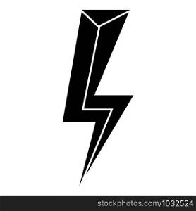 Energy lightning bolt icon. Simple illustration of energy lightning bolt vector icon for web design isolated on white background. Energy lightning bolt icon, simple style