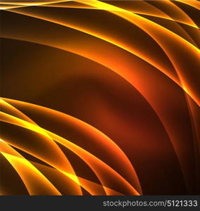 Energy lines, glowing waves in the dark, vector abstract background. Energy lines, glowing waves in the dark, vector abstract background. Vector business or technology presentation design template, brochure or flyer pattern, or geometric web banner