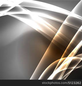 Energy lines, glowing waves in the dark, vector abstract background. Energy lines, glowing waves in the dark, vector abstract background. Vector business or technology presentation design template, brochure or flyer pattern, or geometric web banner