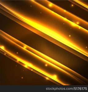 Energy lines, glowing waves in the dark, vector abstract background. Energy lines, glowing waves in the dark, vector abstract background. Vector business or technology presentation design template, brochure or flyer pattern, or geometric web banner