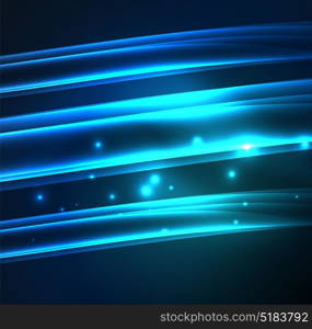 Energy lines, glowing waves in the dark, vector abstract background. Energy lines, glowing waves in the dark, vector abstract background. Vector business or technology presentation design template, brochure or flyer pattern, or geometric web banner