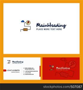 Energy Logo design with Tagline & Front and Back Busienss Card Template. Vector Creative Design