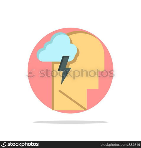 Energy, Mental, Mind, Power Abstract Circle Background Flat color Icon