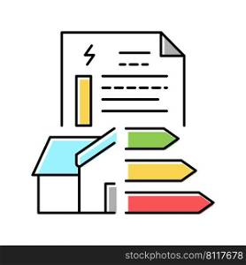 energy performance certificate color icon vector. energy performance certificate sign. isolated symbol illustration. energy performance certificate color icon vector illustration