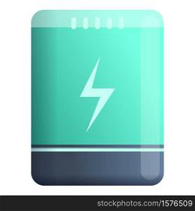 Energy power bank icon. Cartoon of energy power bank vector icon for web design isolated on white background. Energy power bank icon, cartoon style