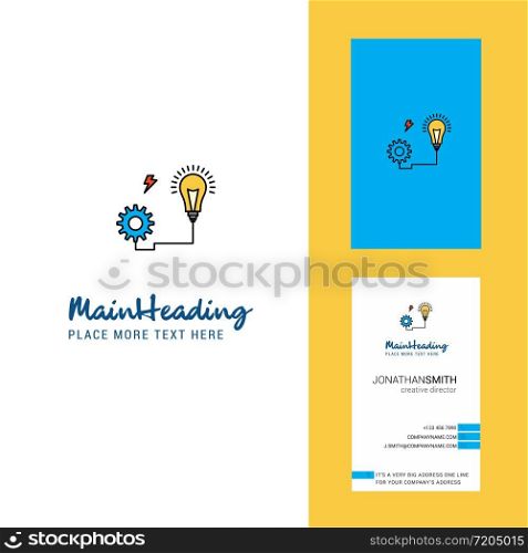 Energy power Creative Logo and business card. vertical Design Vector