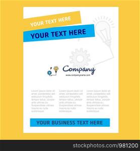Energy power Title Page Design for Company profile ,annual report, presentations, leaflet, Brochure Vector Background