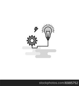 Energy power Web Icon. Flat Line Filled Gray Icon Vector