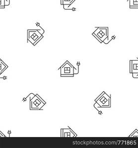 Energy save home pattern seamless vector repeat geometric for any web design. Energy save home pattern seamless vector