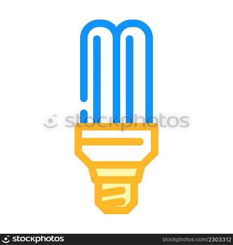 energy save light bulb color icon vector. energy save light bulb sign. isolated symbol illustration. energy save light bulb color icon vector illustration
