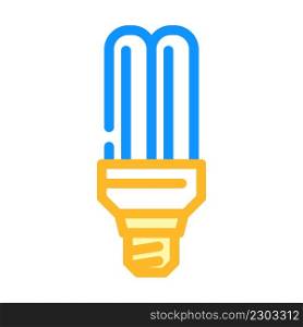 energy save light bulb color icon vector. energy save light bulb sign. isolated symbol illustration. energy save light bulb color icon vector illustration