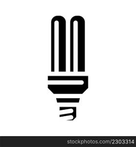 energy save light bulb glyph icon vector. energy save light bulb sign. isolated contour symbol black illustration. energy save light bulb glyph icon vector illustration