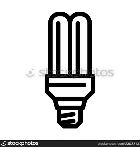energy save light bulb line icon vector. energy save light bulb sign. isolated contour symbol black illustration. energy save light bulb line icon vector illustration