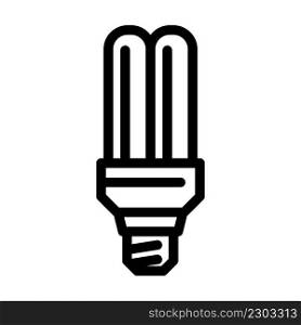 energy save light bulb line icon vector. energy save light bulb sign. isolated contour symbol black illustration. energy save light bulb line icon vector illustration
