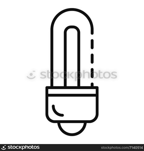 Energy saving bulb icon. Outline energy saving bulb vector icon for web design isolated on white background. Energy saving bulb icon, outline style