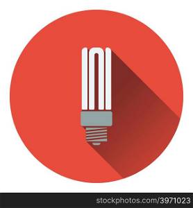 Energy saving light bulb icon. Flat design. Vector illustration.