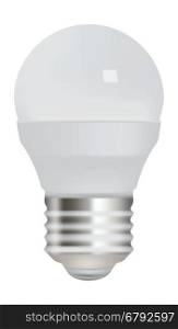 Energy saving light bulb on white background