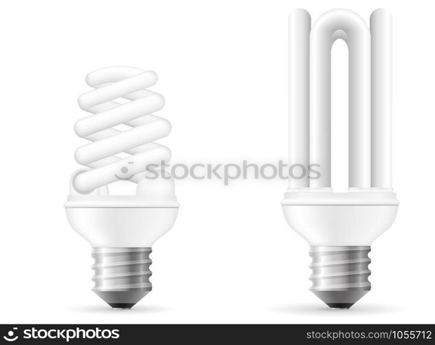 energy saving light bulb vector illustration isolated on white background