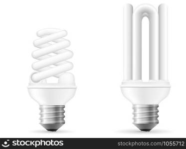 energy saving light bulb vector illustration isolated on white background