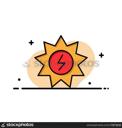 Energy, Solar, Energy, Power Business Logo Template. Flat Color