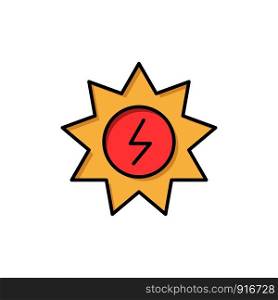 Energy, Solar, Energy, Power Flat Color Icon. Vector icon banner Template