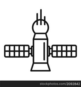 Energy space station icon outline vector. Nasa rocket base. Mars space station. Energy space station icon outline vector. Nasa rocket base