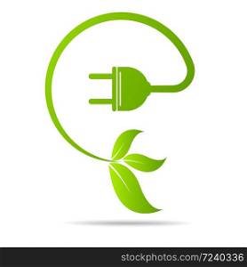 Energy sveing leaves and electric plugs design