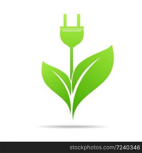 Energy sveing leaves and electric plugs design