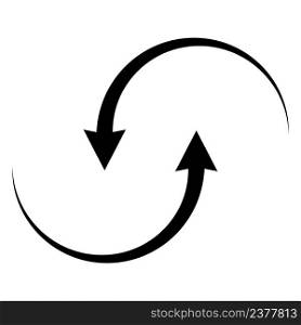 Energy transition icon reset switch, circular arrow