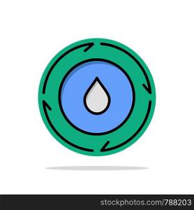 Energy, Water, Power, Nature Abstract Circle Background Flat color Icon