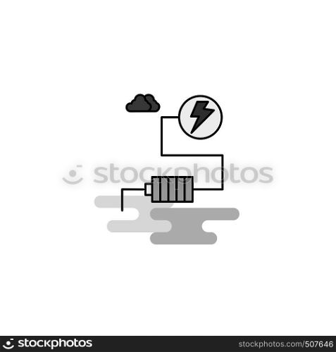 Energy Web Icon. Flat Line Filled Gray Icon Vector