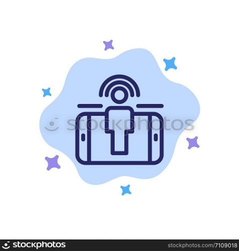 Engagement, User, User Engagement, Marketing Blue Icon on Abstract Cloud Background