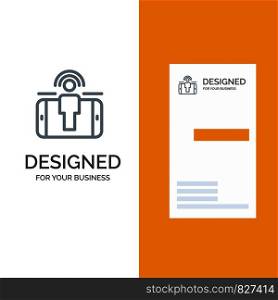 Engagement, User, User Engagement, Marketing Grey Logo Design and Business Card Template