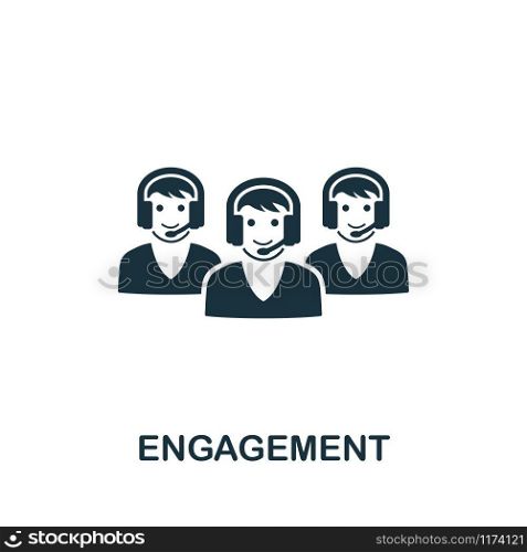 Engagement vector icon illustration. Creative sign from gamification icons collection. Filled flat Engagement icon for computer and mobile. Symbol, logo vector graphics.. Engagement vector icon symbol. Creative sign from gamification icons collection. Filled flat Engagement icon for computer and mobile