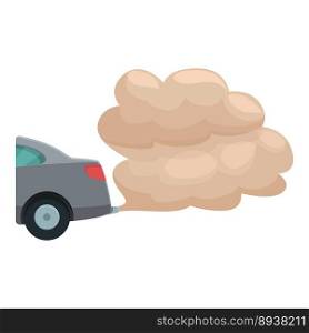 Engine car smoke icon cartoon vector. Co2 air. Smog pipe. Engine car smoke icon cartoon vector. Co2 air