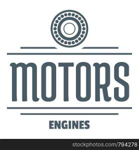 Engine motor logo. Simple illustration of engine motor vector logo for web. Engine motor logo, simple gray style