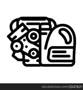 engine oil line icon vector. engine oil sign. isolated contour symbol black illustration. engine oil line icon vector illustration