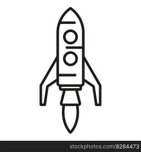 Engine rocket launch icon outline vector. Space start. Sky shuttle. Engine rocket launch icon outline vector. Space start