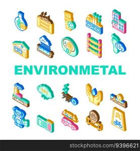 engineer environmental technology icons set vector. environment worker, industry man, people concept, engineering ecology engineer environmental technology isometric sign illustrations. engineer environmental technology icons set vector
