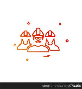 engineer Group icon design vector