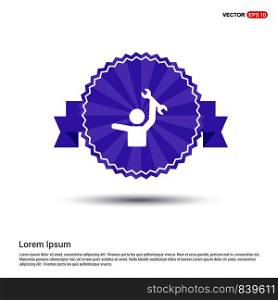 Engineer Icon - Purple Ribbon banner