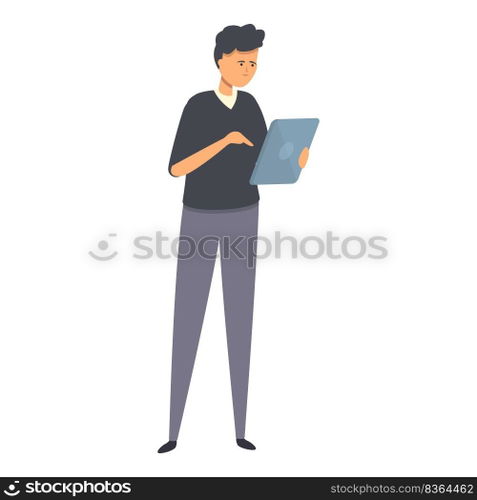 Engineer work icon cartoon vector. System computer. Server data. Engineer work icon cartoon vector. System computer